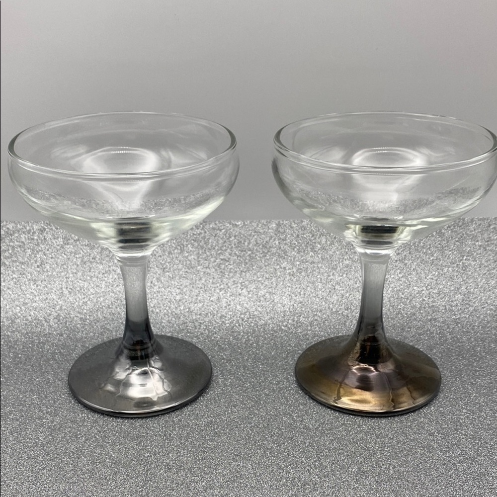 Vintage Champagne Coupe Or Champagne Saucer Stemmed Champagne Martini Glasses